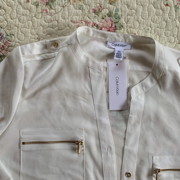 Calvin Klein white button up - Picture 3 of 5